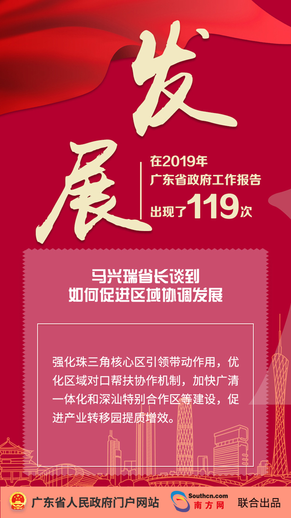 2019年广东省政府工作报告说了啥?9个高频词