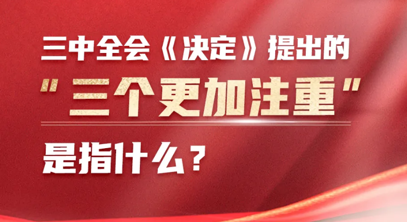三中全会《决定》提出的“三个更加注重”是指什么？